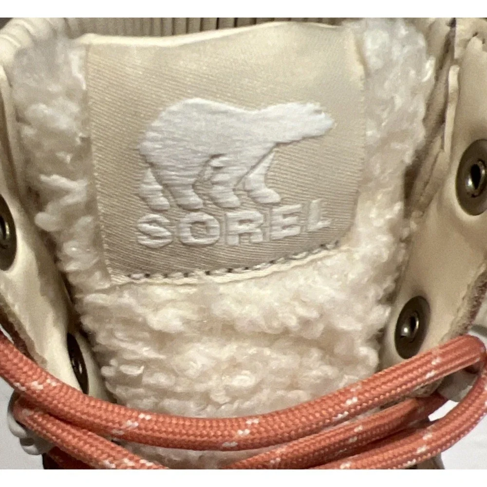 SOREL Brex Boot Cozy Lace Boots Waterproof Nova Sand Sea Salt NL4813-260 Sz. 7.5